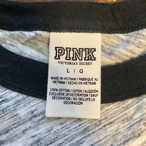 NWOT! PINK Victoria's Secret Holla Daze Sequin Embellished Ringer Tee - Picture 12 of 14